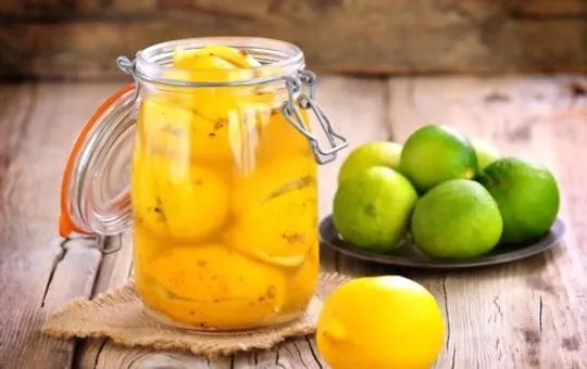 lemon skins preserved in salt