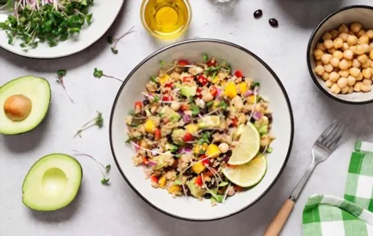 quinoa salad with lime vinaigrette and fresh herbs
