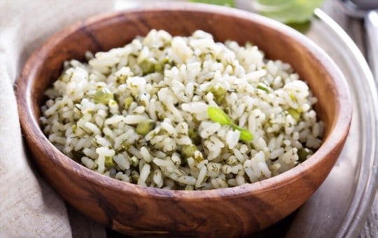 steamed rice with herbs