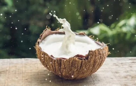 coconut milk with water