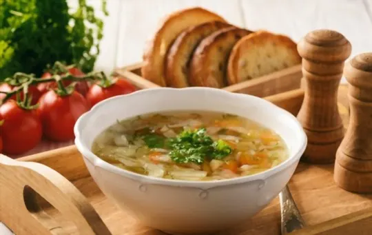 vegetable soup with chicken stock